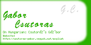 gabor csutoras business card